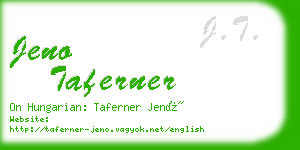 jeno taferner business card